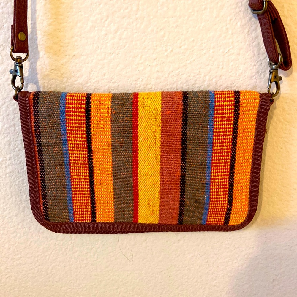 Unbranded Multi Card Slot Flat Fold Over Envelope Crossbody Bag
